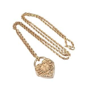 Vintage ULTRA CRAFT Heart Locket Pendant Necklace, 36" Long